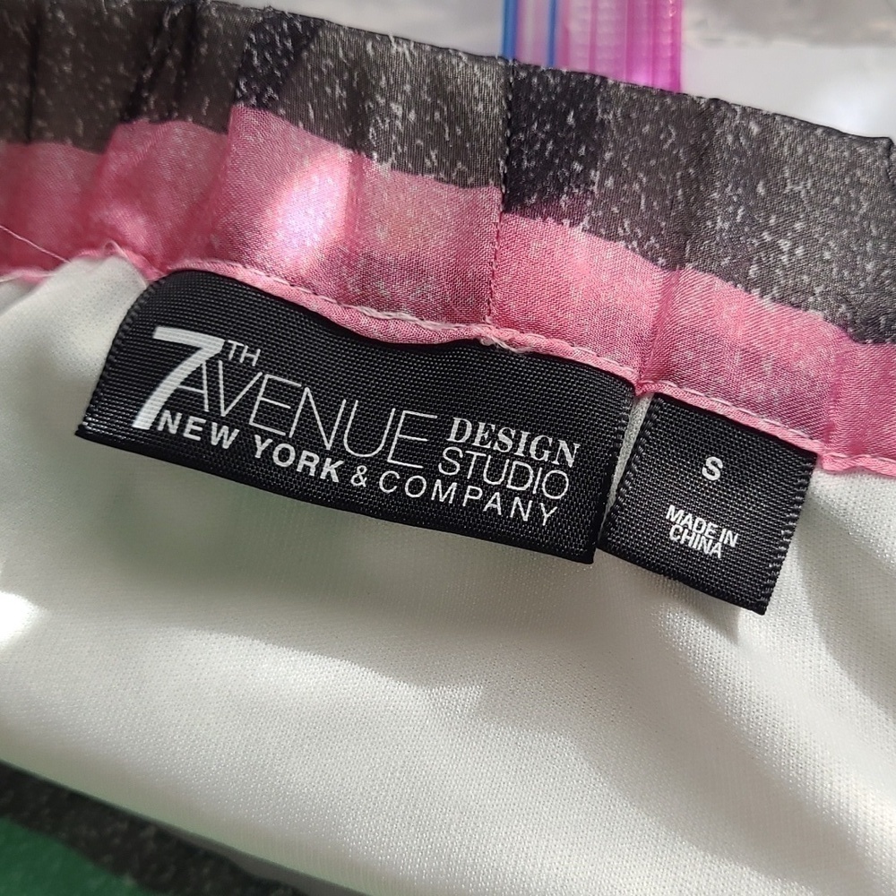 New York and Company sz small color stripe maxi skirt with slit WSK90 - Picture 5 of 6